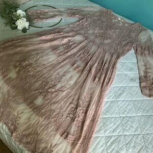 Orange Creek Lace Embroidered Boho Dress/Coverup